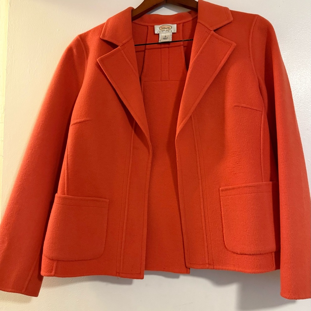 Talbots Vibrant Orange Wool Jacket